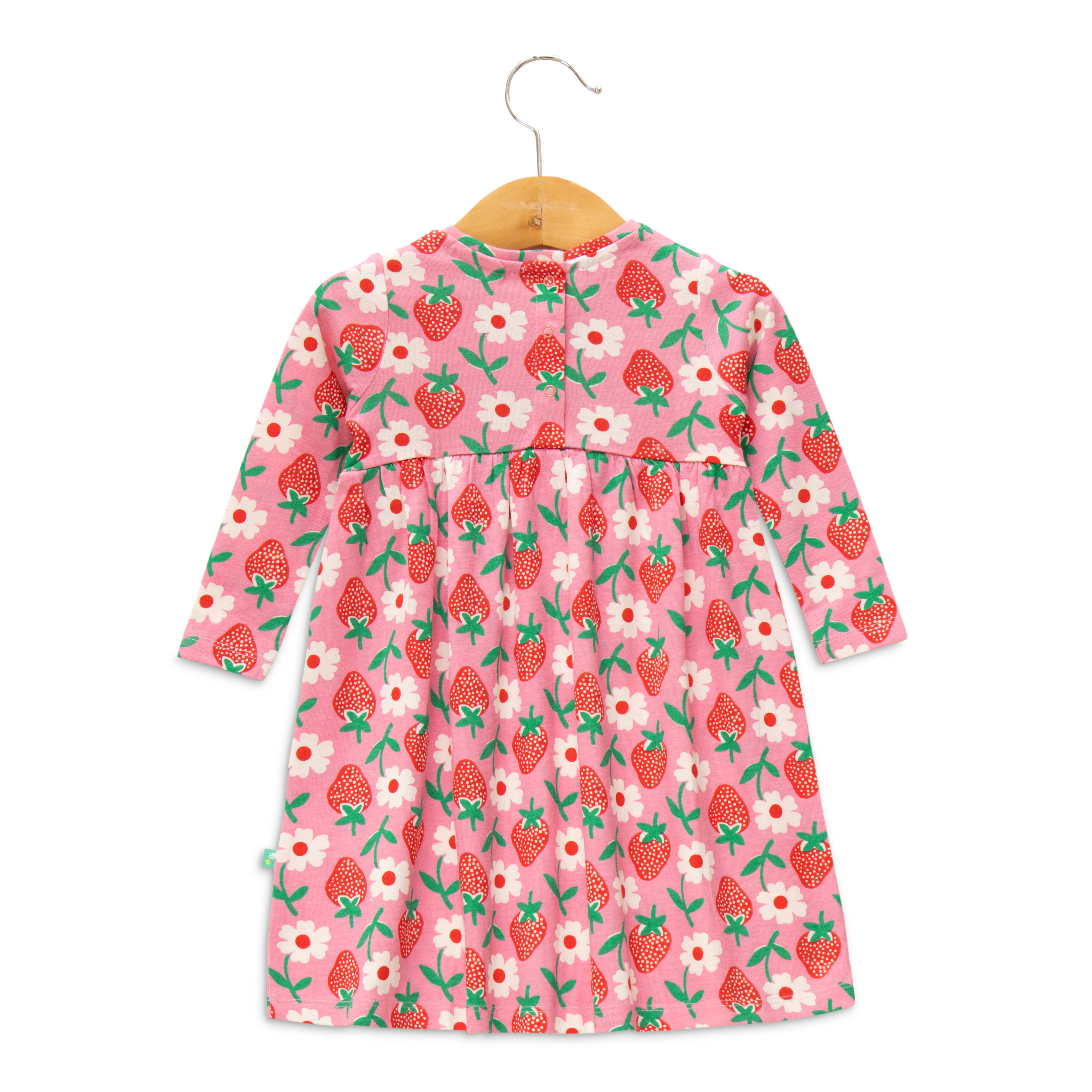 Girls Full Sleeve Flowers Printed Dress
