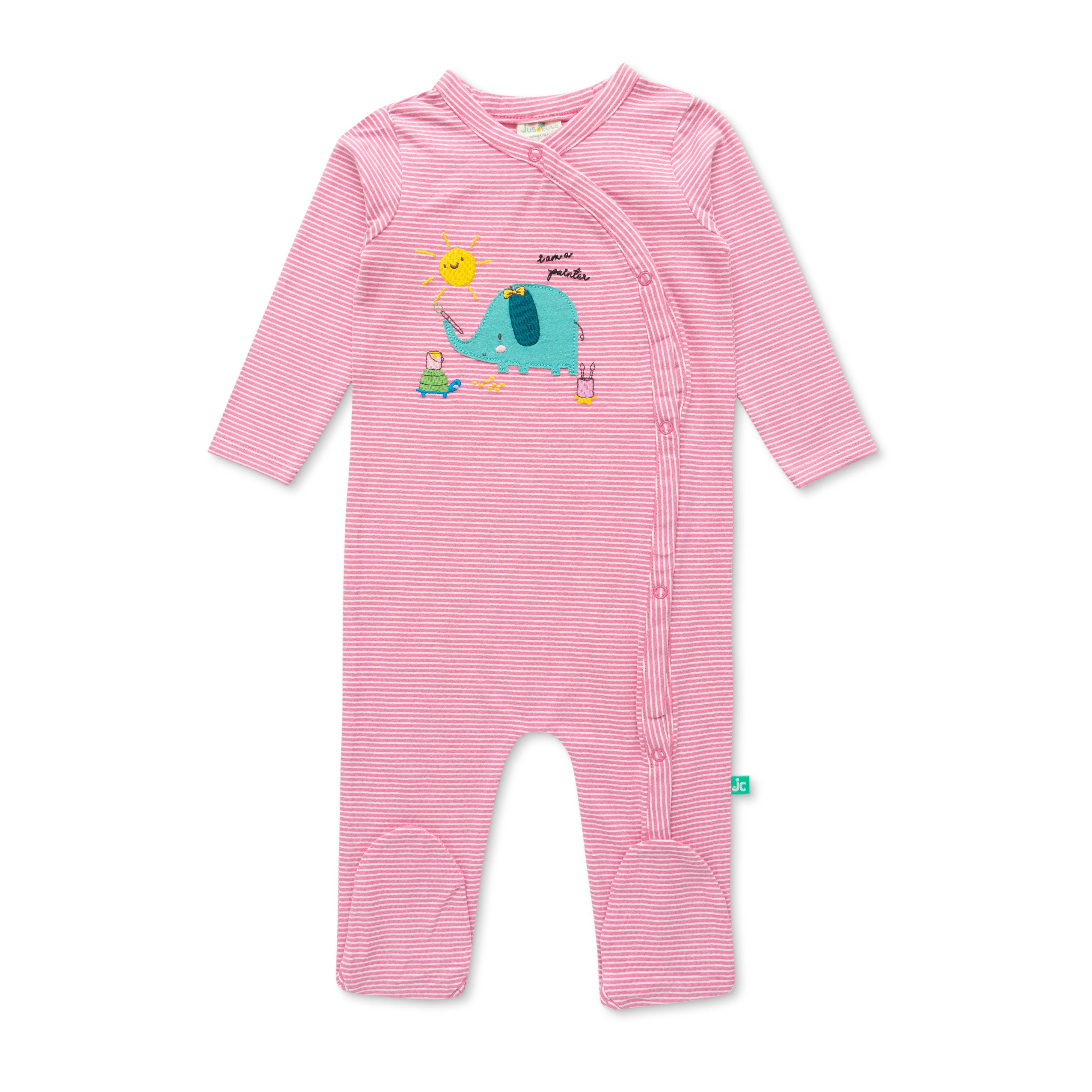 Full Sleeve Printed AOP Solid Stripe & Embroidery Romper Pack of 3