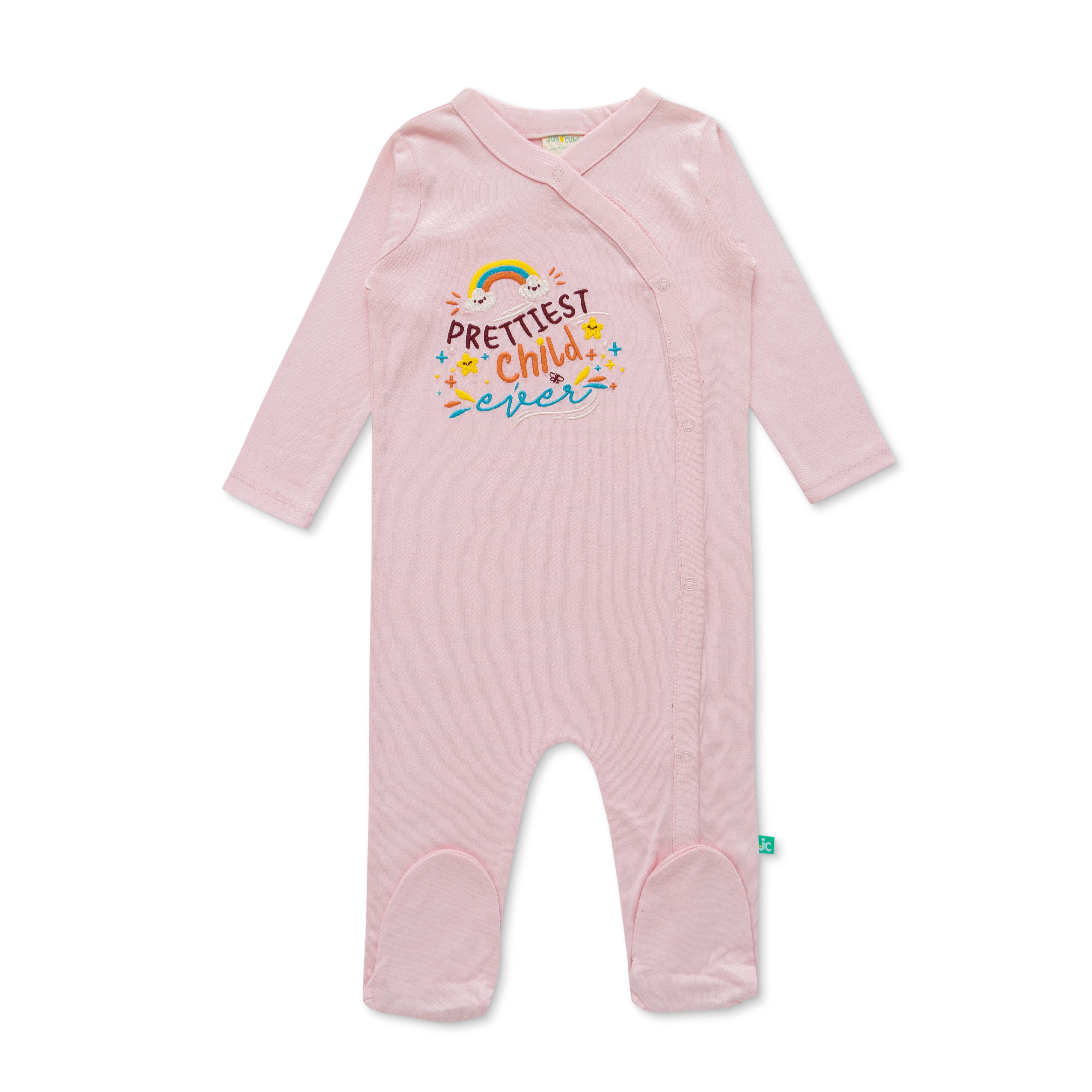 Full Sleeve Printed AOP Solid Stripe & Embroidery Romper Pack of 3