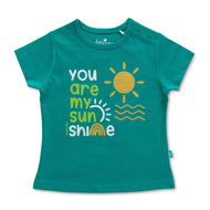 "Baby Girls' Cotton T-Shirts – Pack of 3 (Sunshine & Whale Prints)"