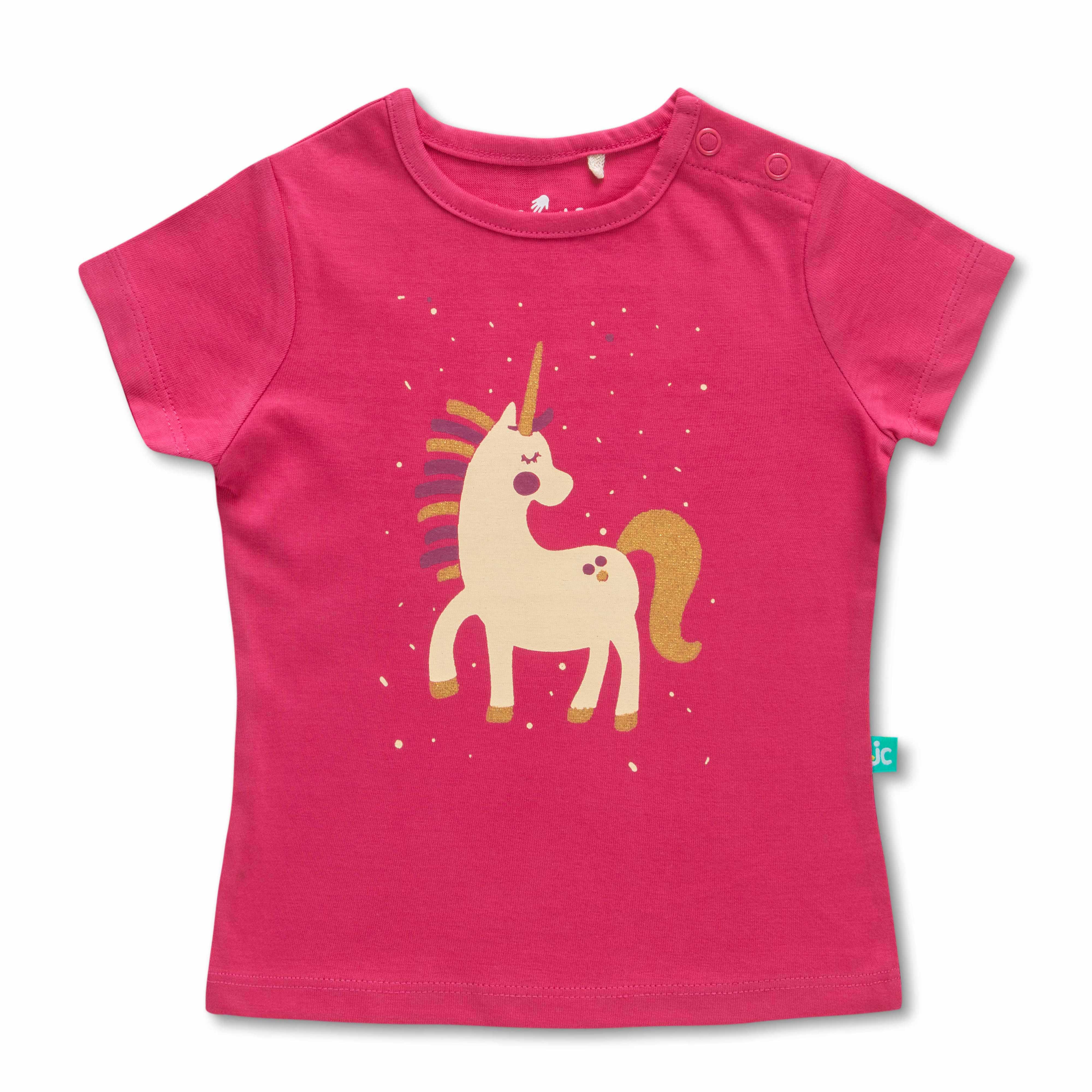 Infant Girls Striped Pure Cotton T-shirt with Shorts- Pink