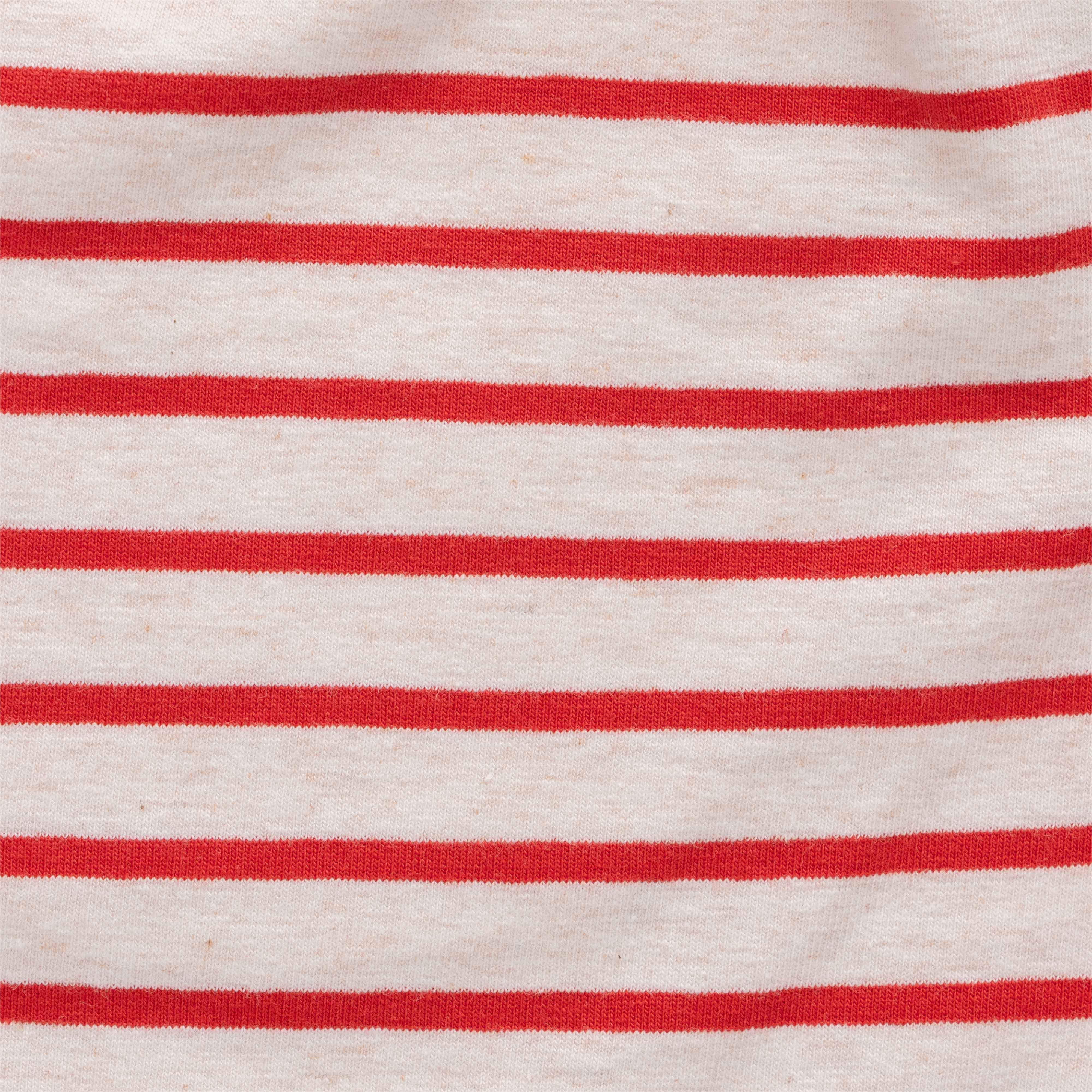 Infant Boys Striped Pure Cotton T-shirt with Shorts- Red