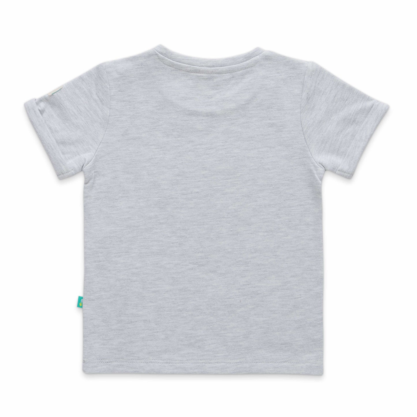 "Baby Boys' Construction Vehicle Print T-Shirt and Shorts Set – Grey & Red"