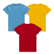 "Baby Boys' Graphic T-Shirt Pack – Set of 3 (Copilot, Shark, and Cool Monster Prints) – 100% Cotton"