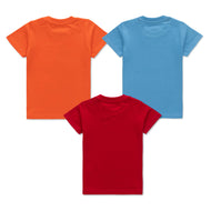 "Baby Boys' Graphic T-Shirt Set – Pack of 3 (Dino, Cool Monster & Nautical Prints) – 100% Cotton Tees"