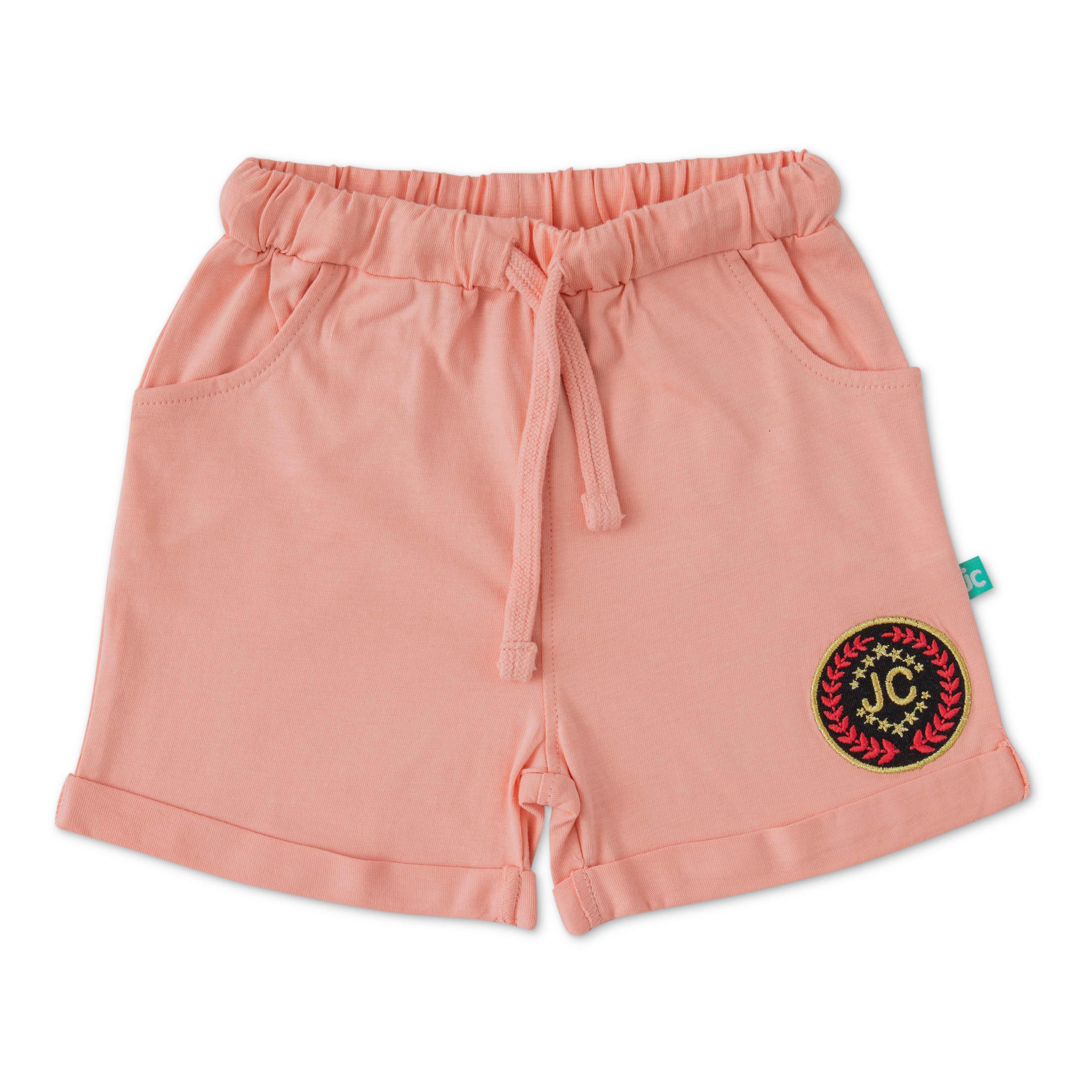 Toddlers Girls Solid Shorts Pack of 2