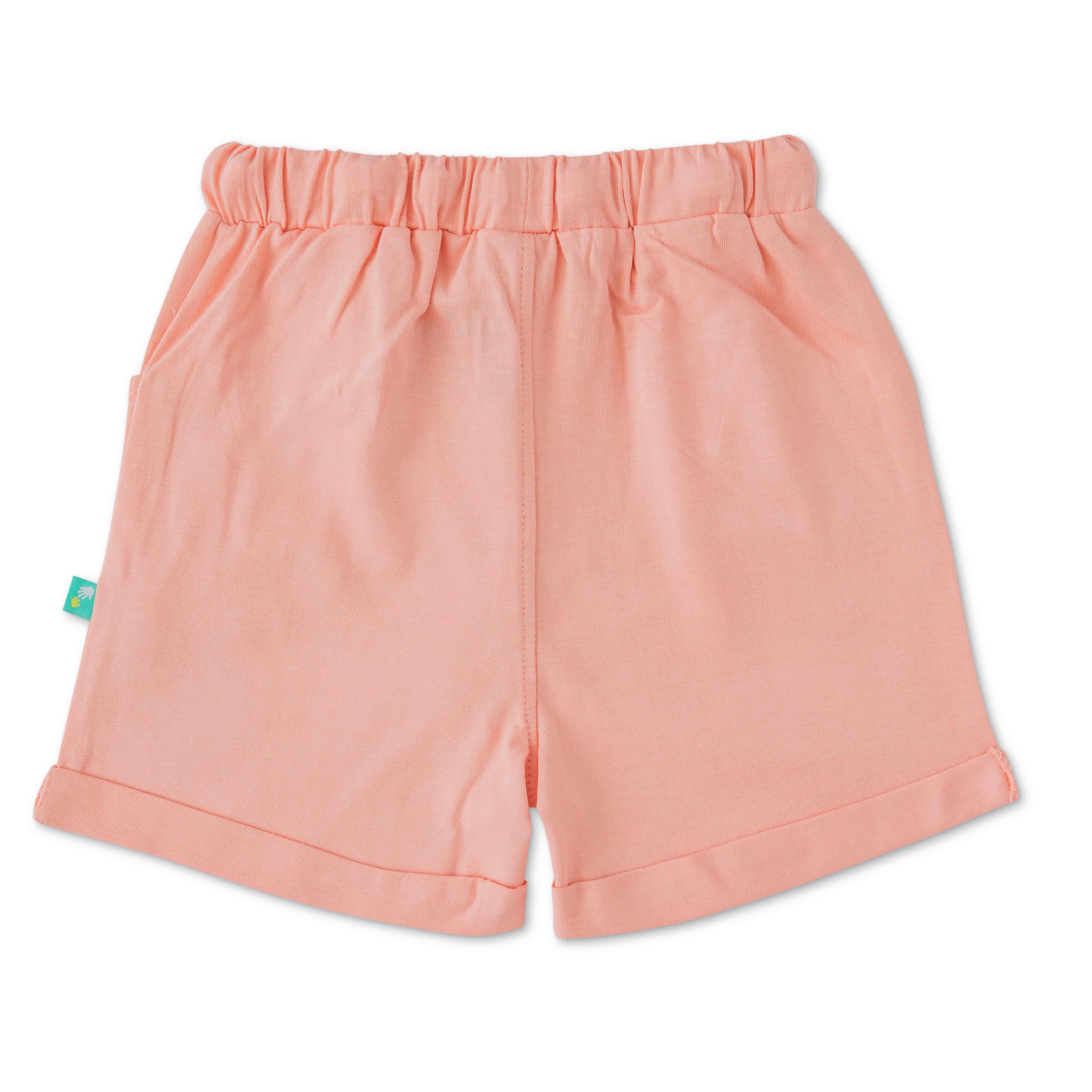 Toddlers Girls Solid Shorts Pack of 2