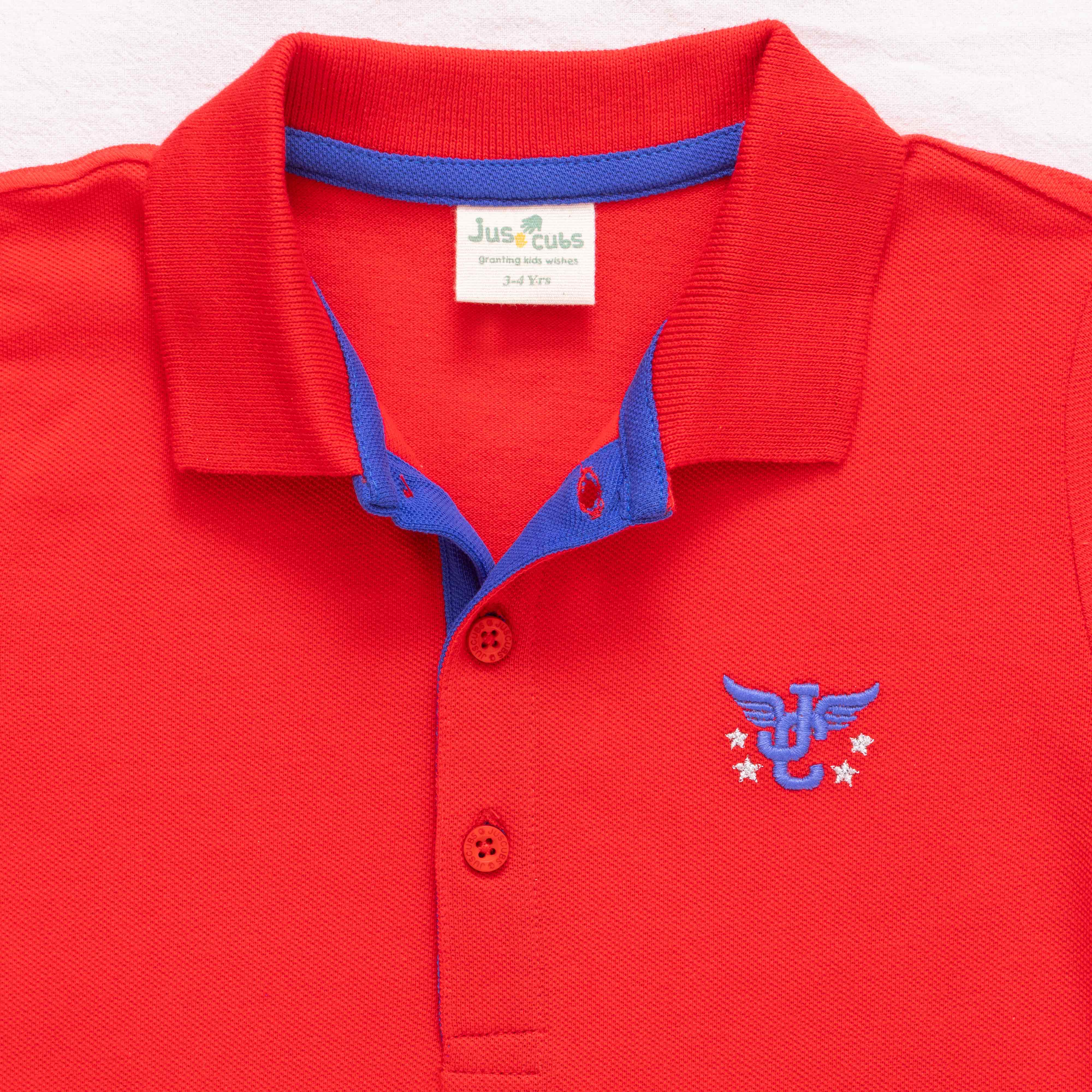 Boys Half Sleeve Solid Polo T-Shirt Pack of 2