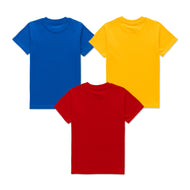 Boys' Graphic T-Shirt Pack – Set of 3 Fun Designs (Surf, Space, Sharks)