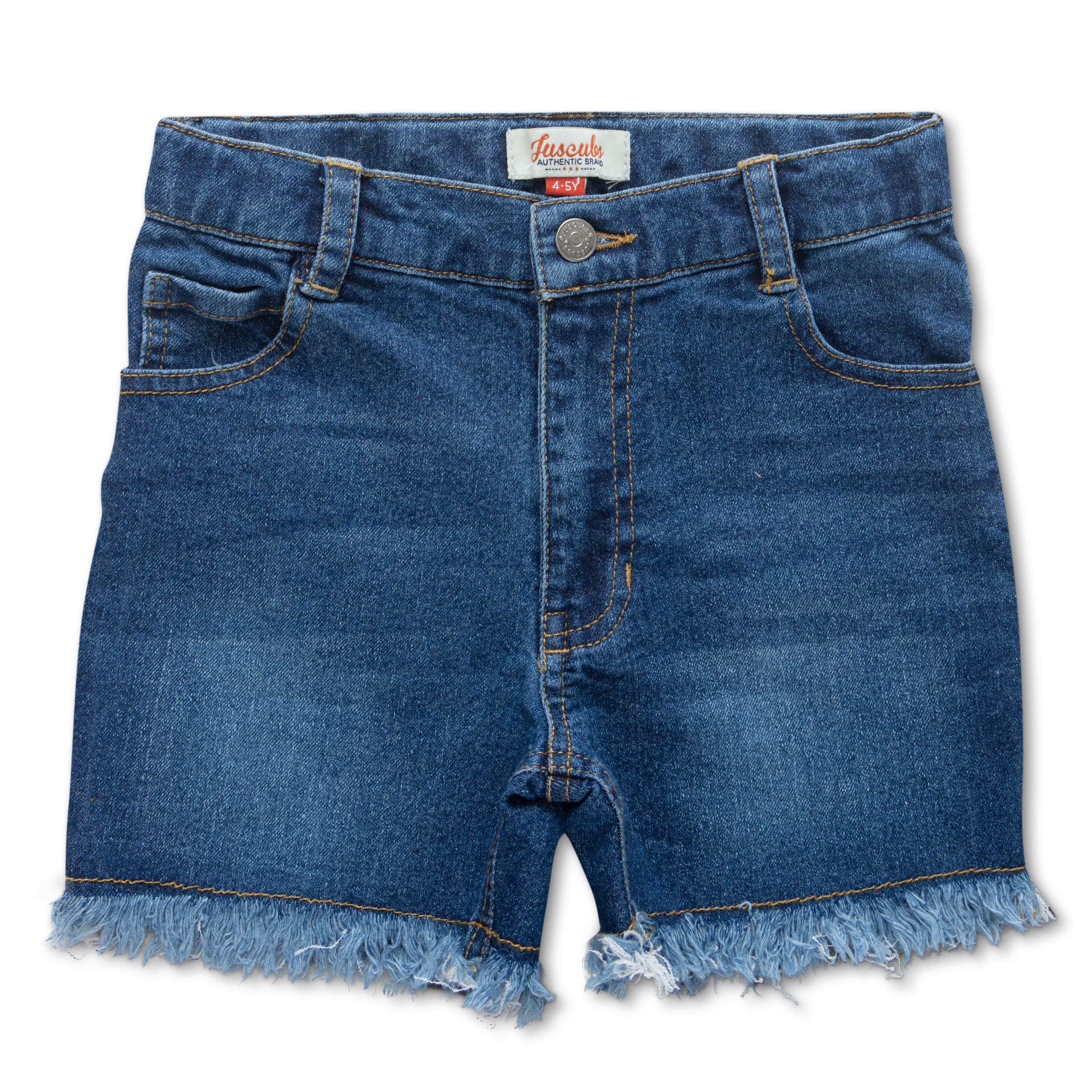 Baby Girls Knee Length Denim Shorts