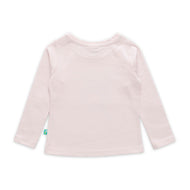 "Baby Girls' Pink Long Sleeve T-Shirt – Rainbow & Pretty Things Print – Soft Cotton"