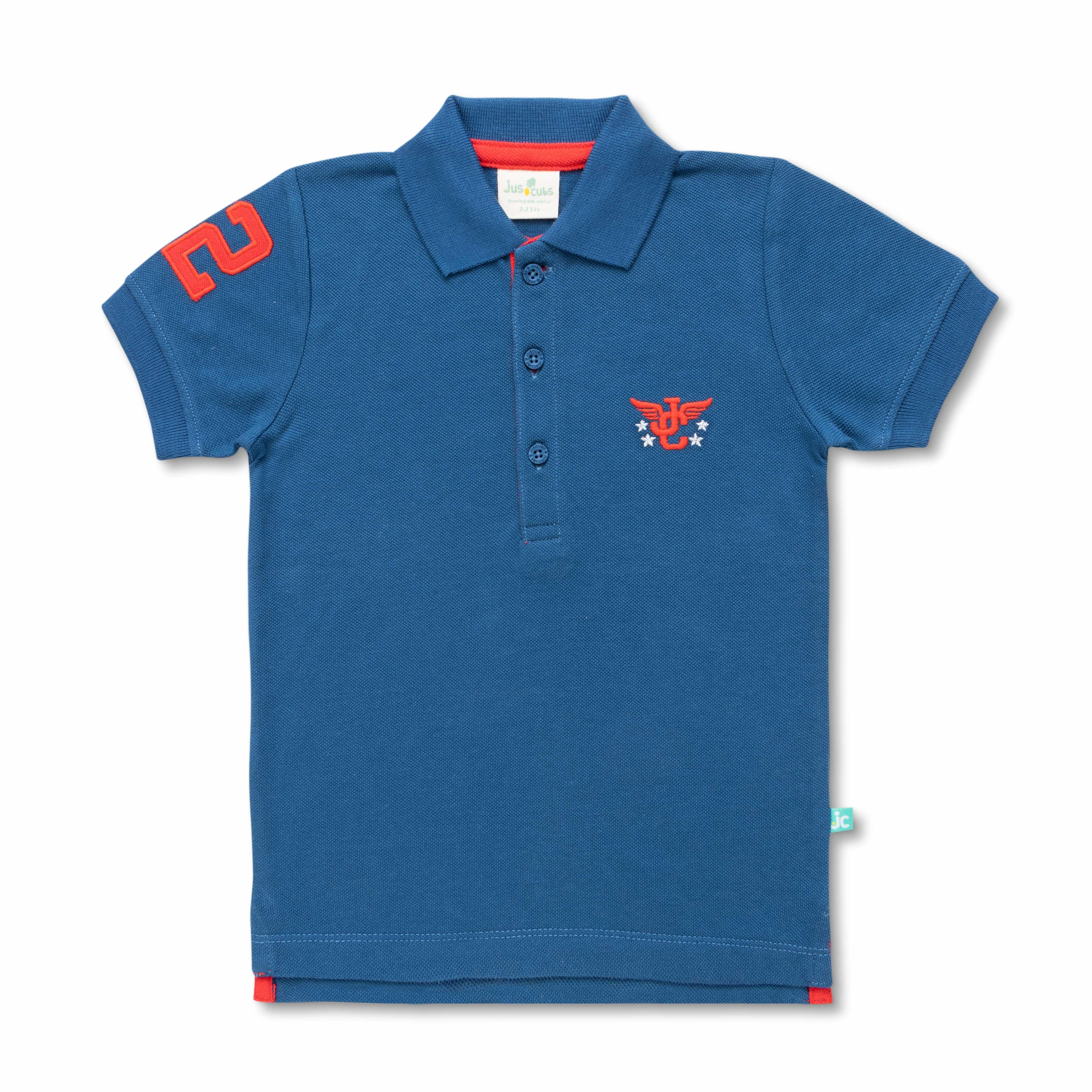 Baby Boys Solid Polo Neck T Shirt - Juscubs