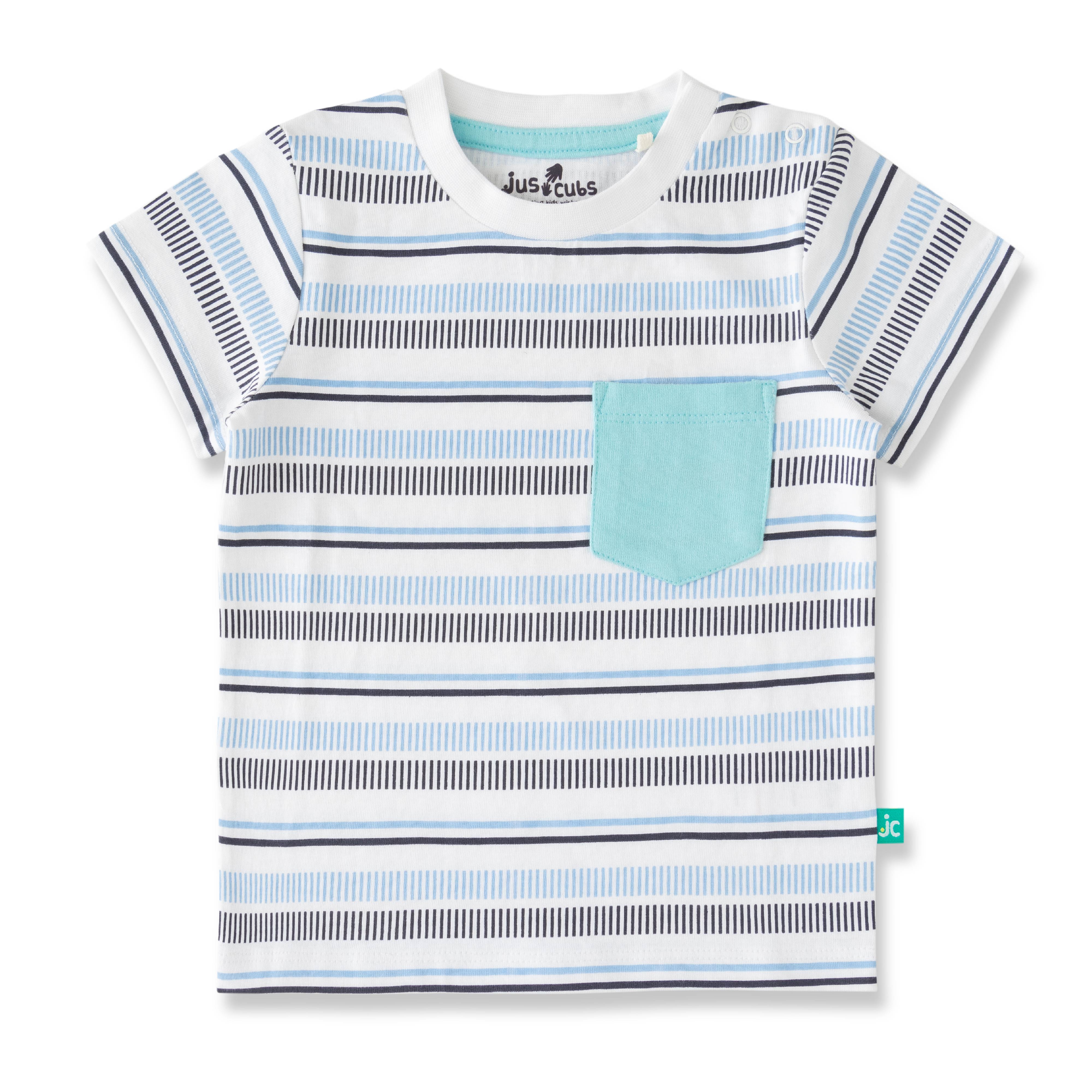 Baby Boys Striped T Shirt & Solid Shorts Set