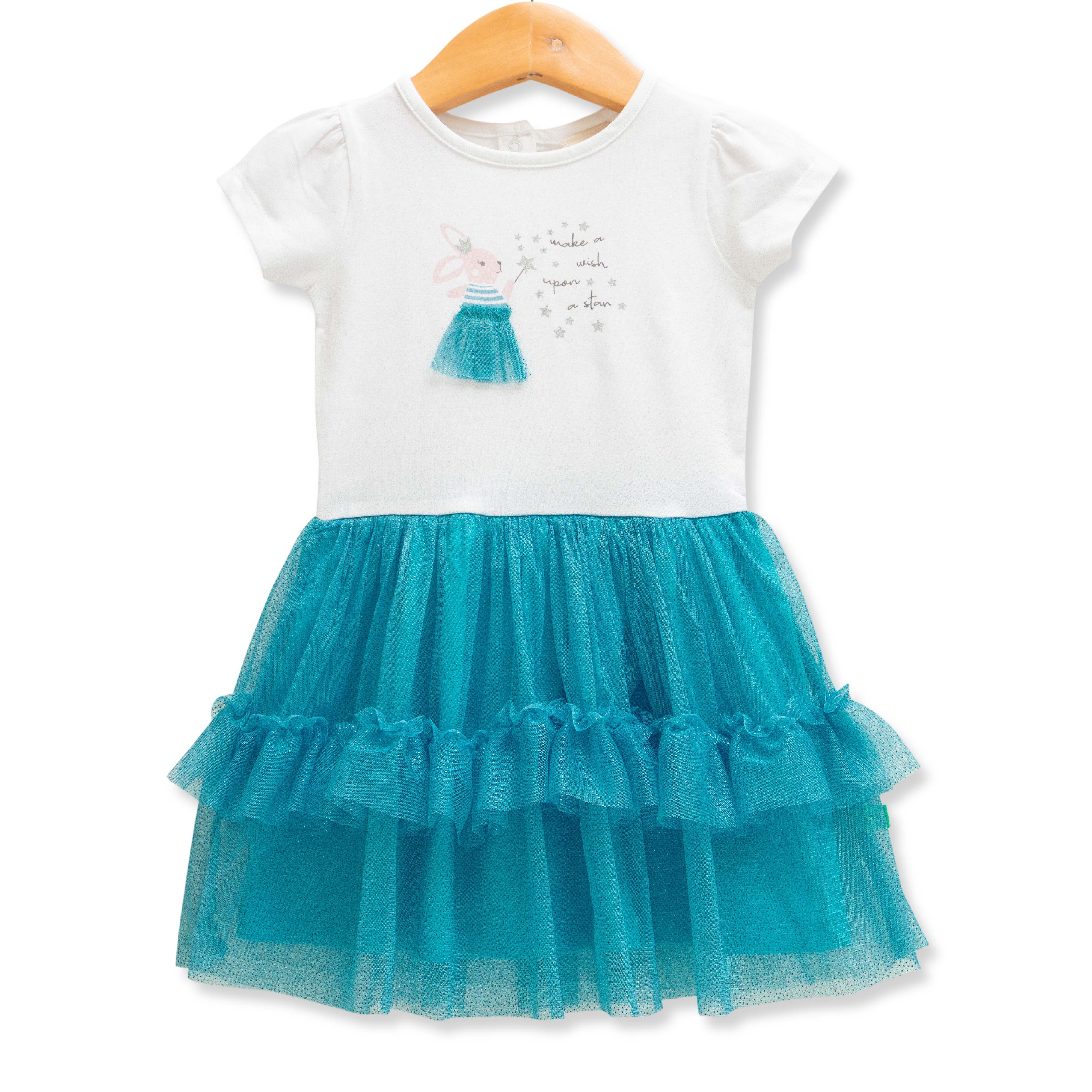 Girls Midi/Knee Graphic Print Half Sleeve Dress