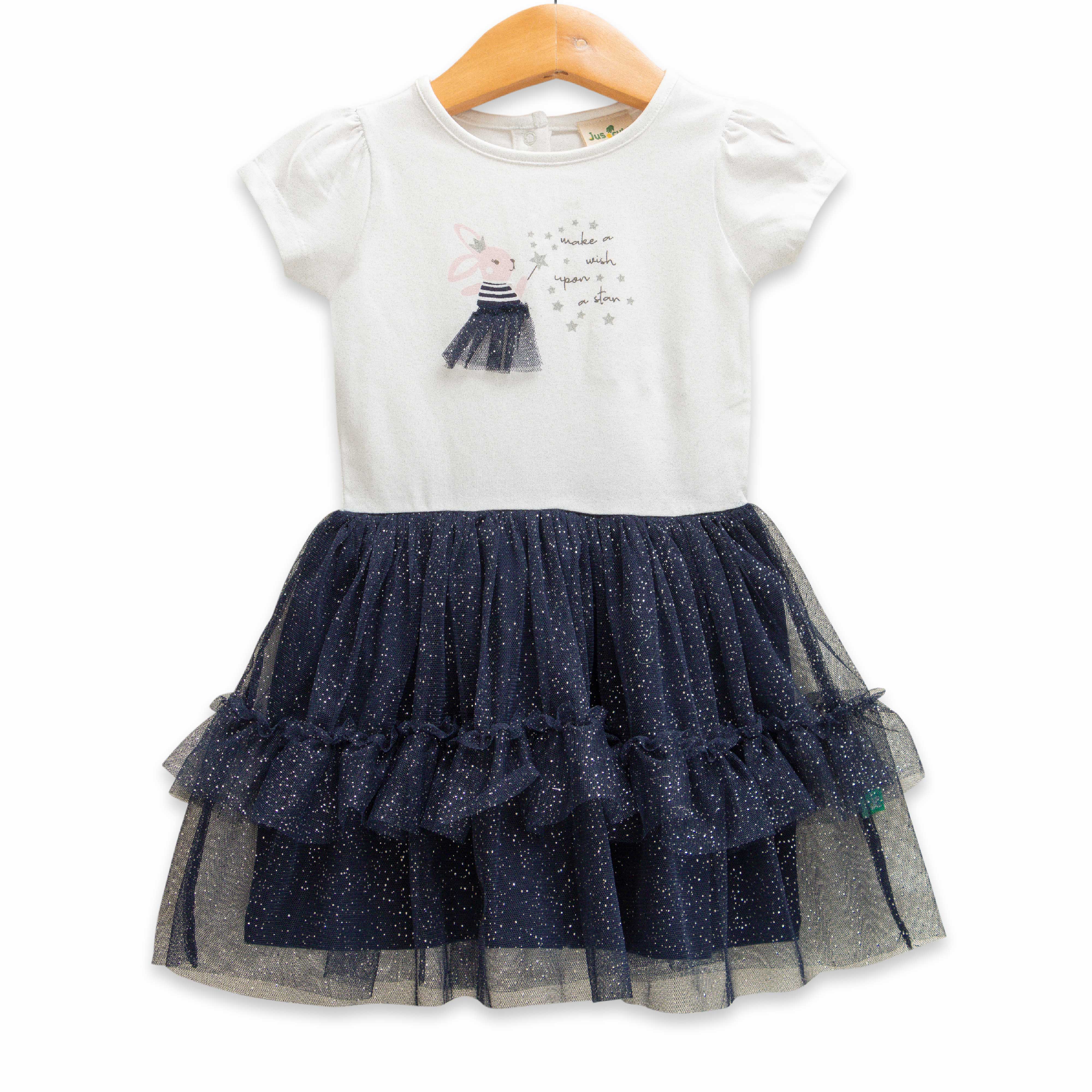 Girls Midi/Knee Graphic Print Half Sleeve Dress