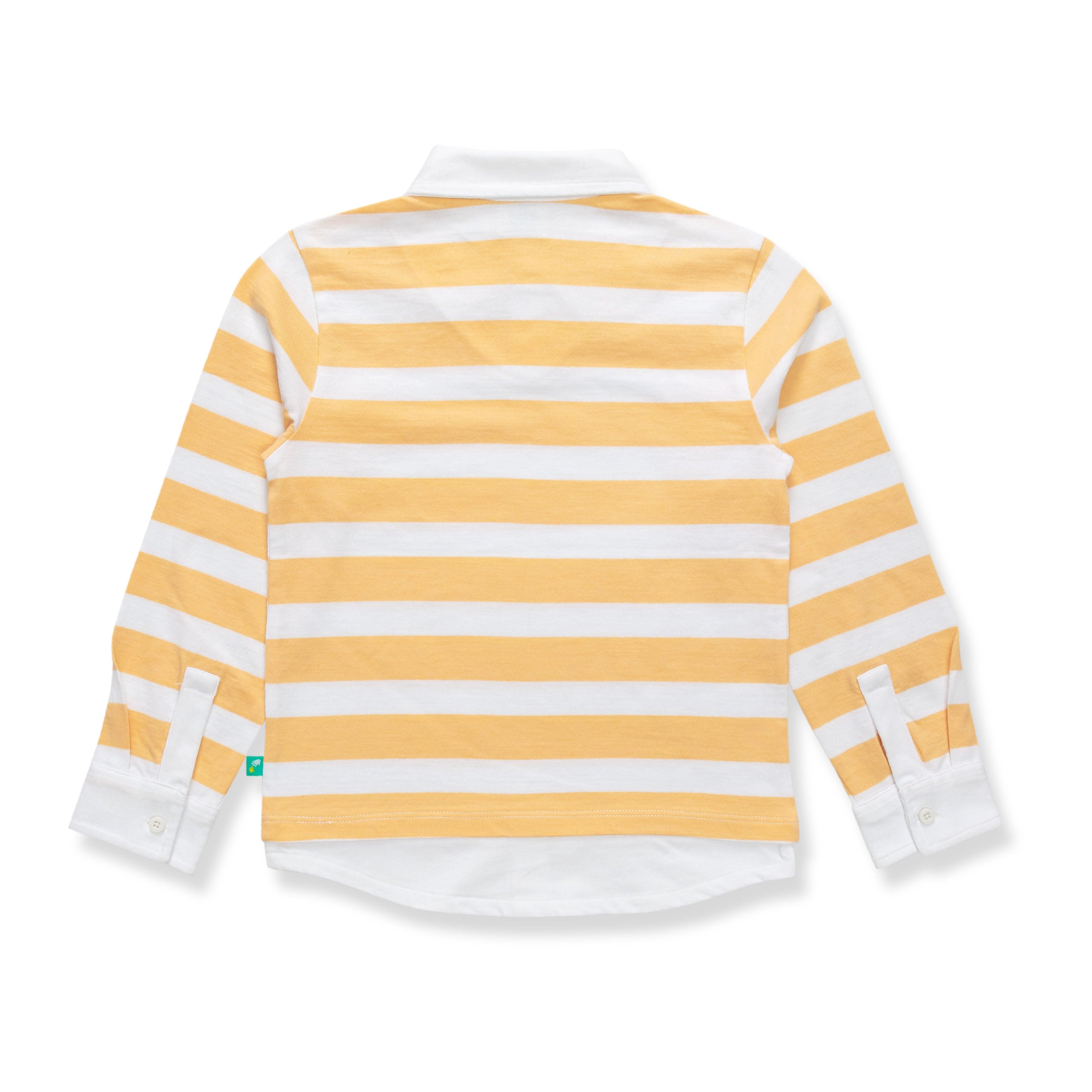 Boys Striped Polo Neck Full Sleeve Sweatshirt