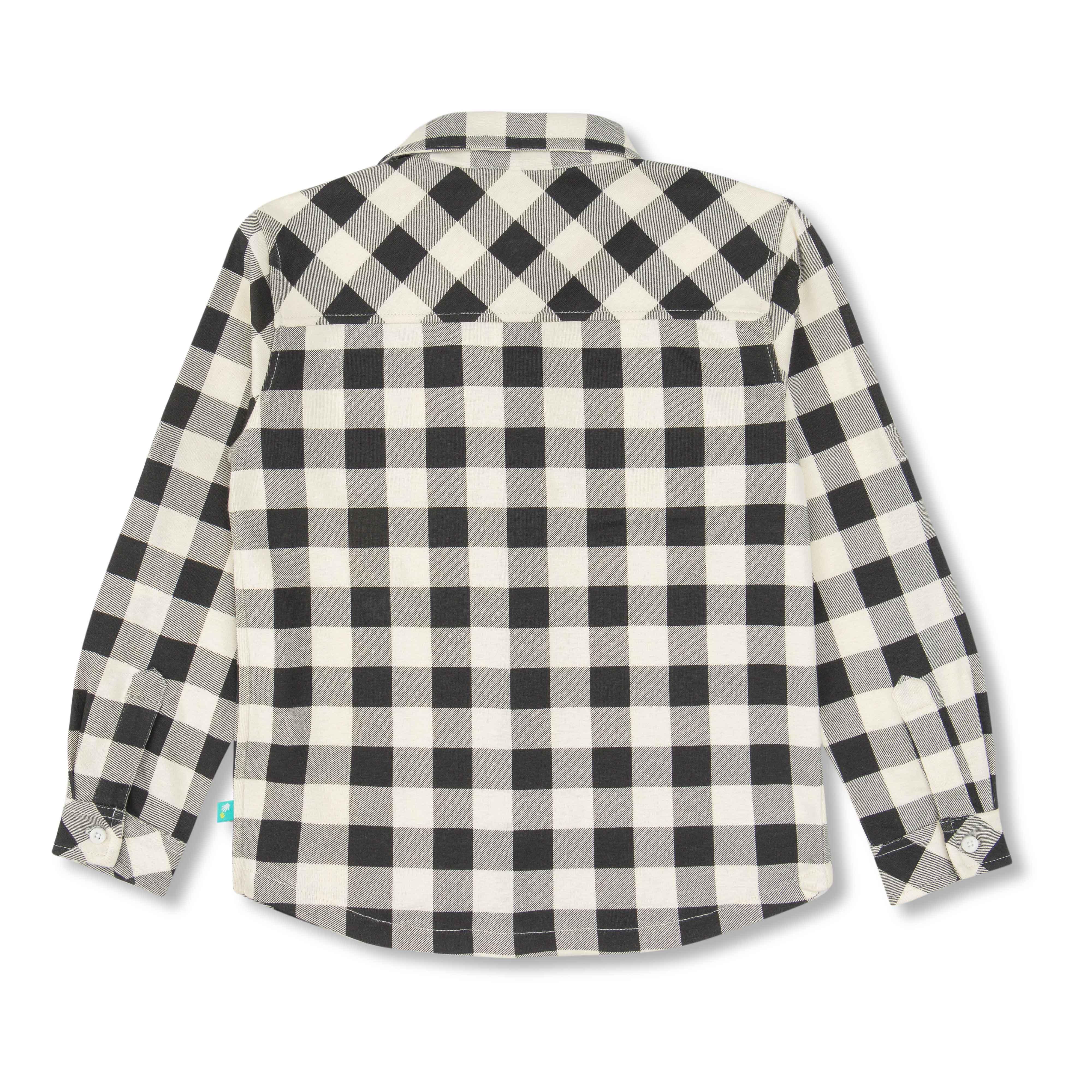 Baby Boys Checked Full Sleeve Button Down Collar Shirt - Juscubs