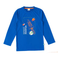 Boys' Blue "Space Adventure" Printed Long Sleeve T-Shirt