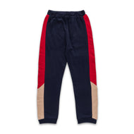 Juscubs solid Jogger Pants - Navy, Red & Beige with Drawstring
