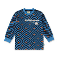 Boys' Checkered Long Sleeve T-Shirt - "All-Time Winner" Graphic