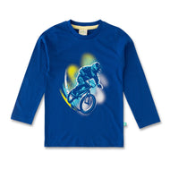 Boys' Blue BMX Rider Graphic Print T-Shirt