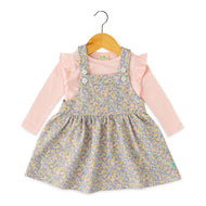 JusCubs Girls Jersey Infants All Over Print Pinafore - Pink