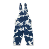 Unisex' Trendy Tie-Dye Denim Dungaree with Adjustable Straps