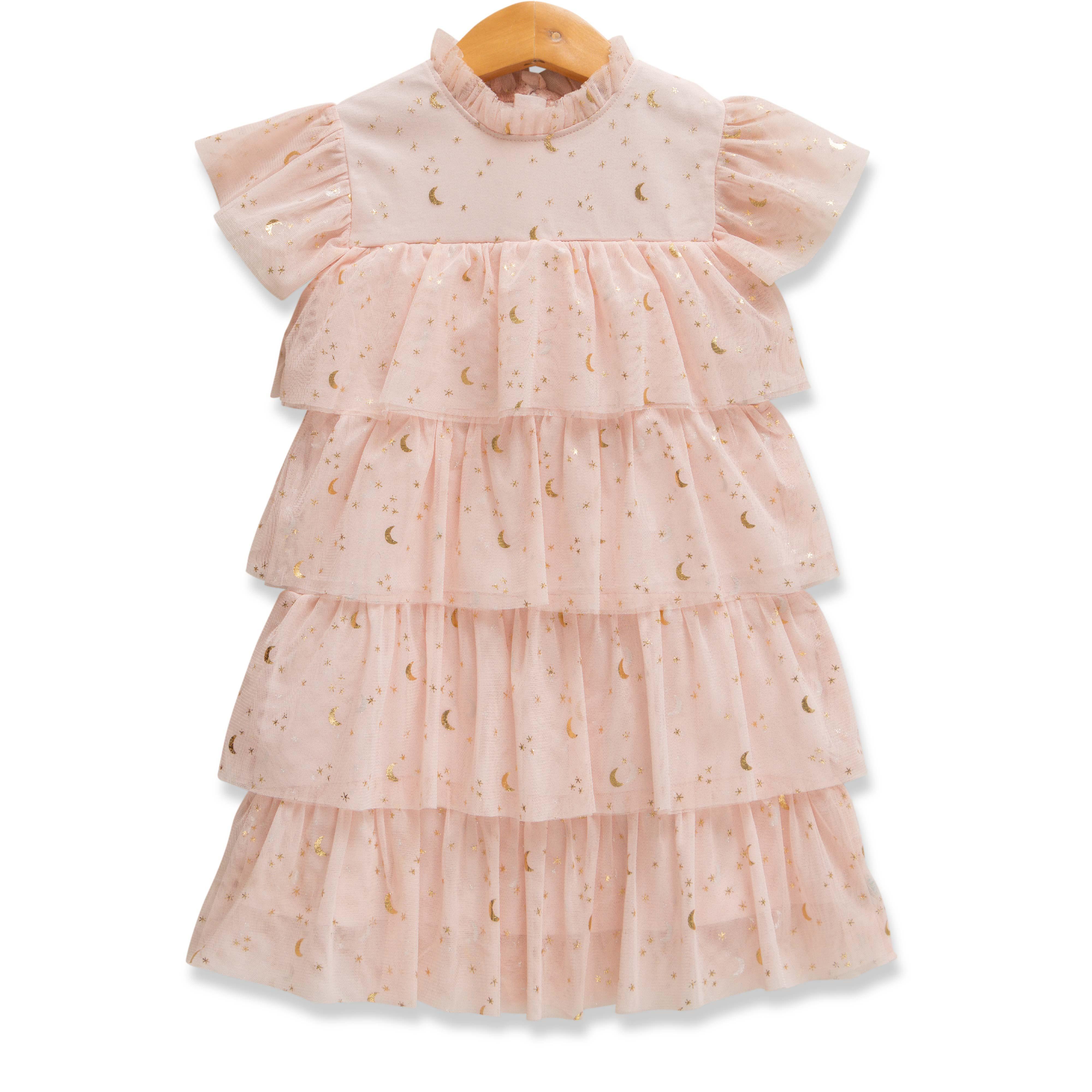 Girls All Over Printed Half Sleeve Dress