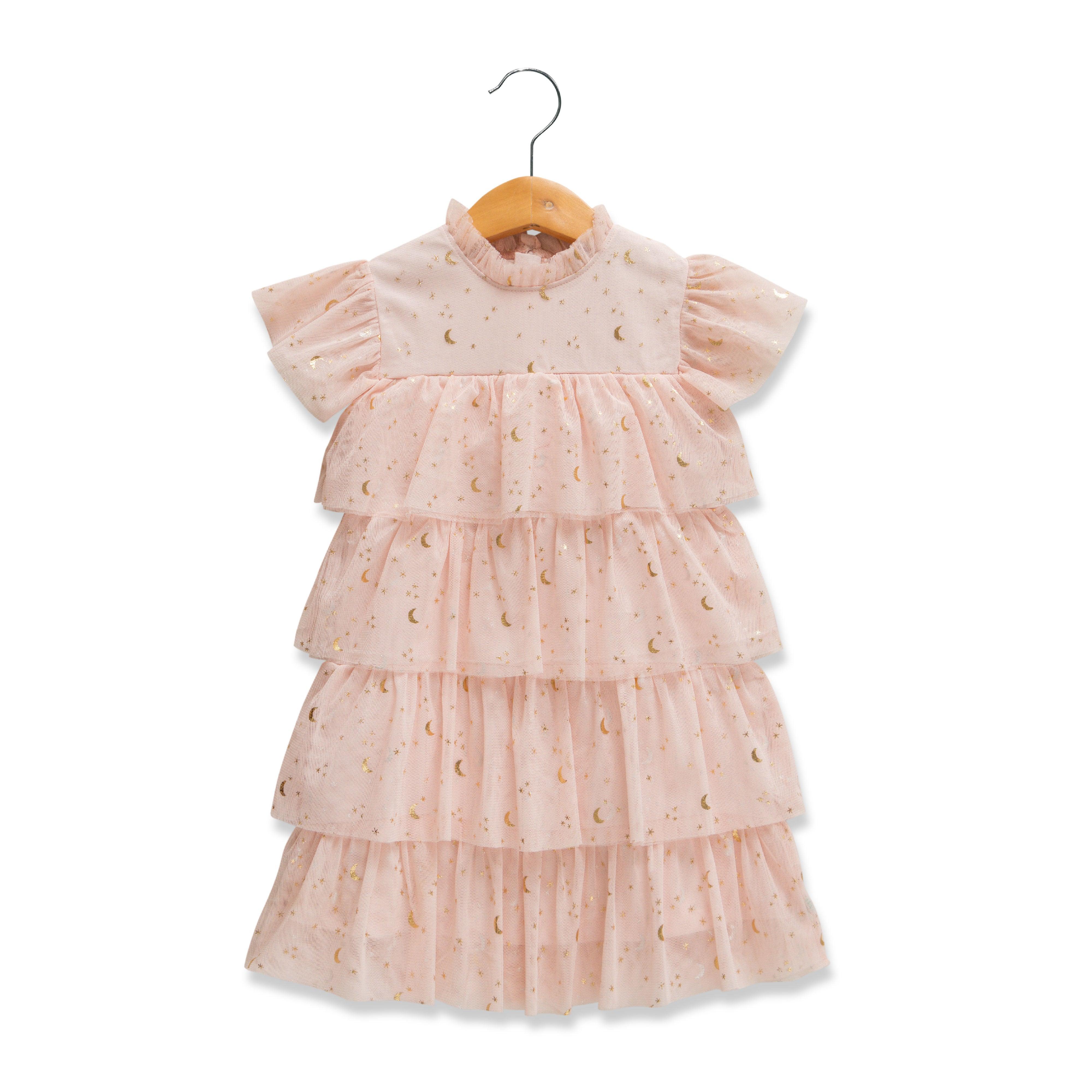 Girls All Over Printed Half Sleeve Dress