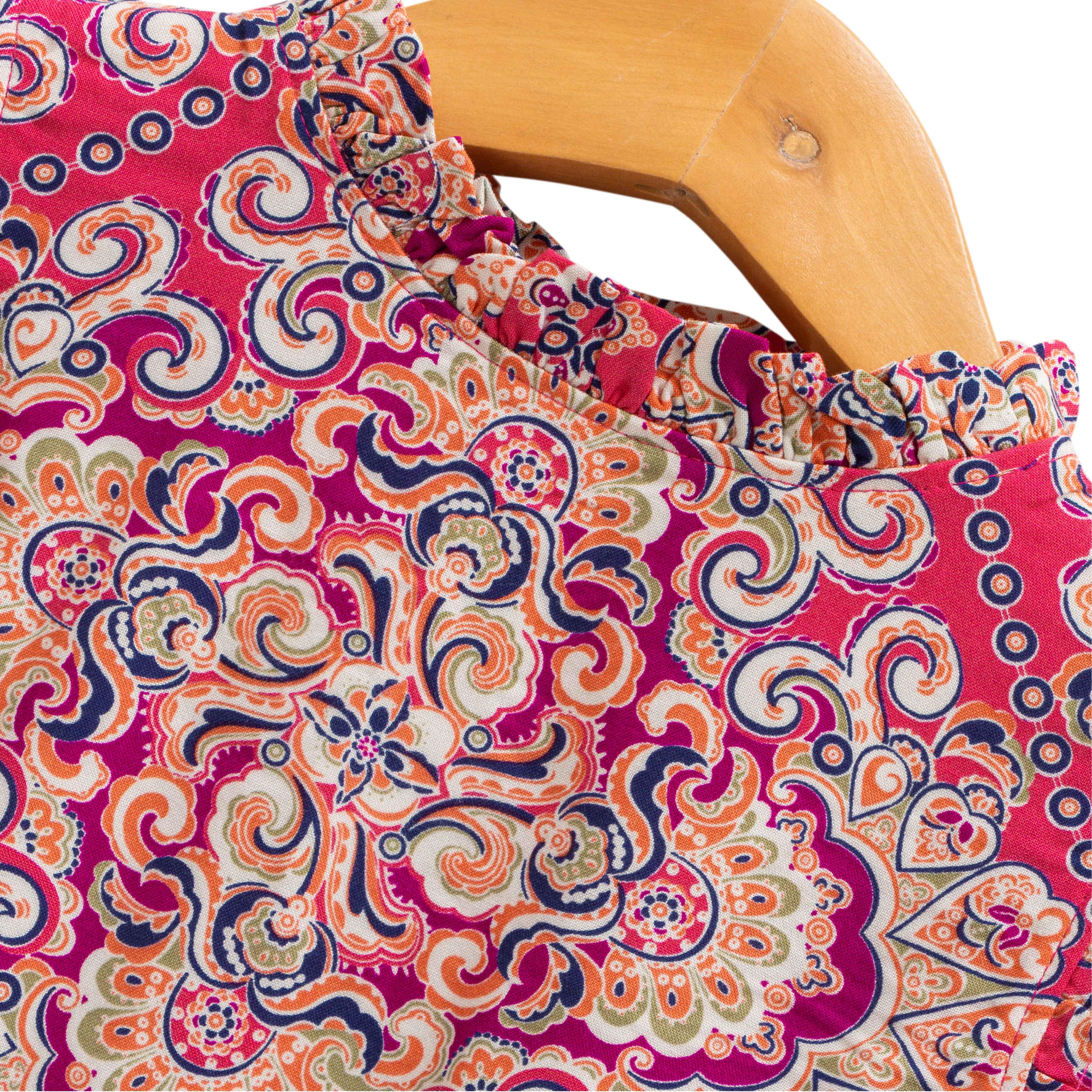 Baby Girls All Over Printed Fit & Flare Dress