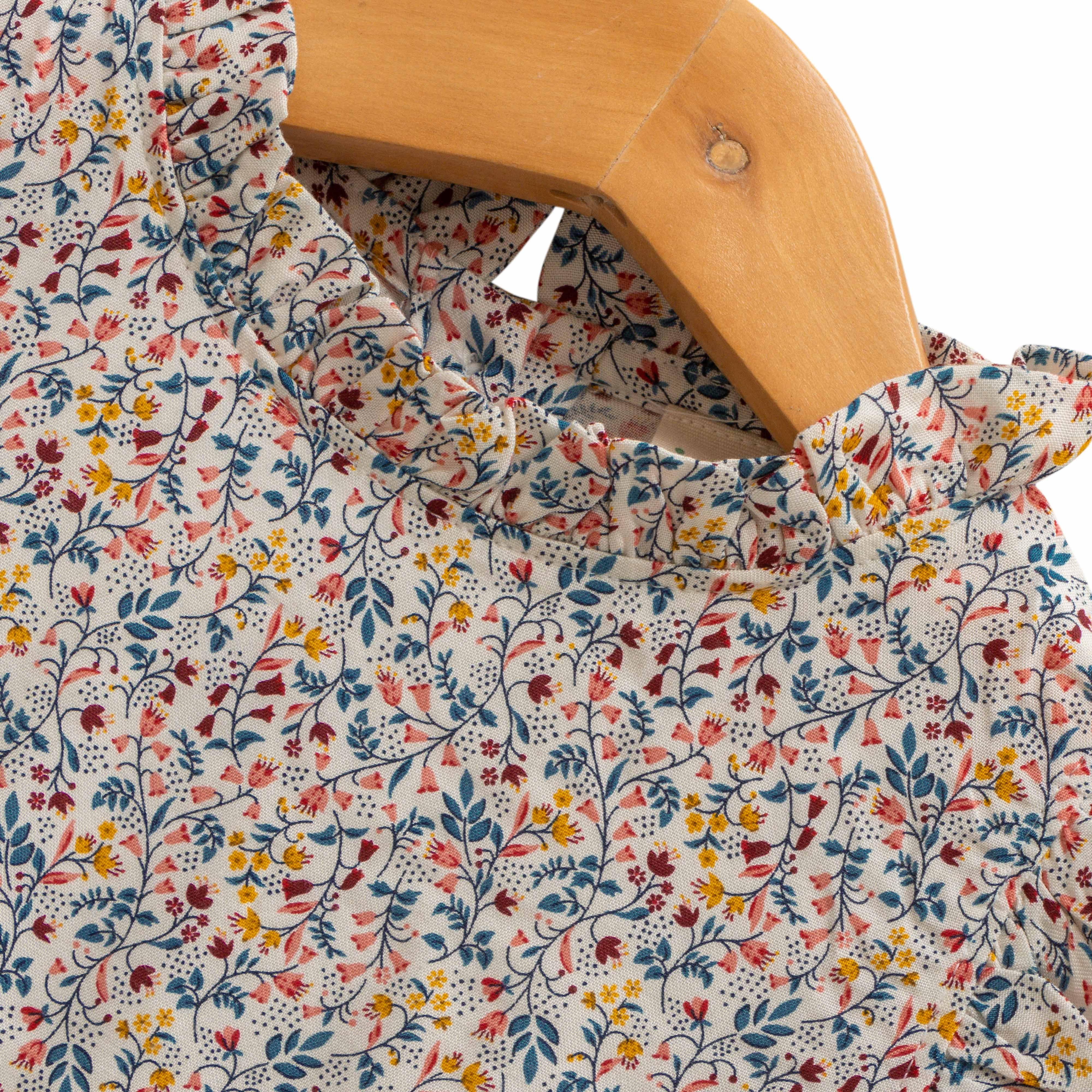 Young Girls All Over Printed Fit & Flare Dress
