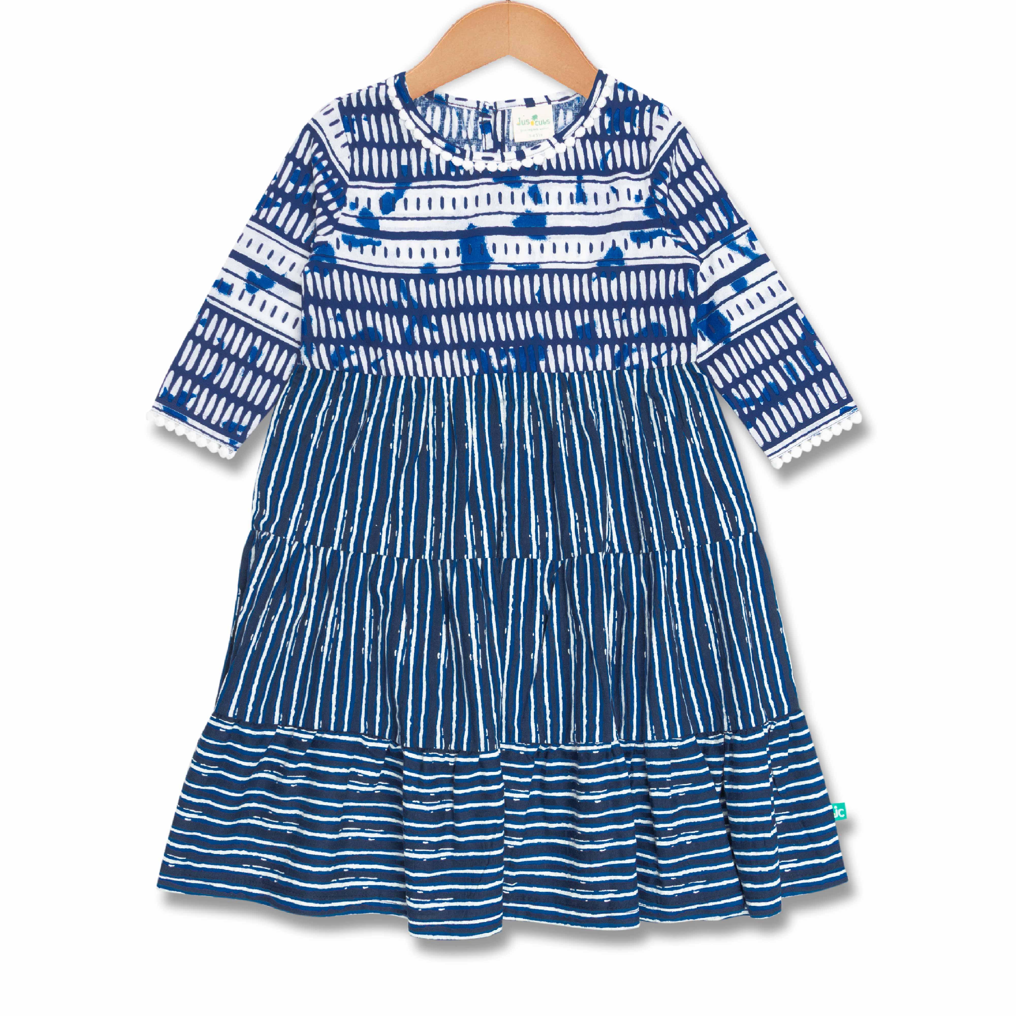 Baby Girls All Over Printed Full Sleeve Dress