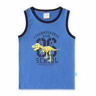 Dinosaur Graphic Sleeveless T-shirt for Kids – Soft Cotton Casual Wear