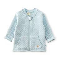 "Baby Boys' Light Blue Quilted Winter Jacket with Front Pockets – Soft & Cozy"
