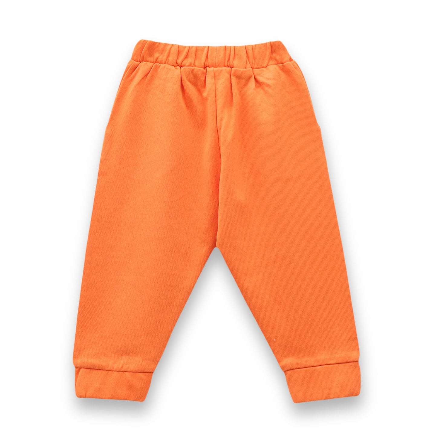 Baby Boy 2-Piece Outfit – Space Adventure Grey T-Shirt & Orange Jogger Pants Set