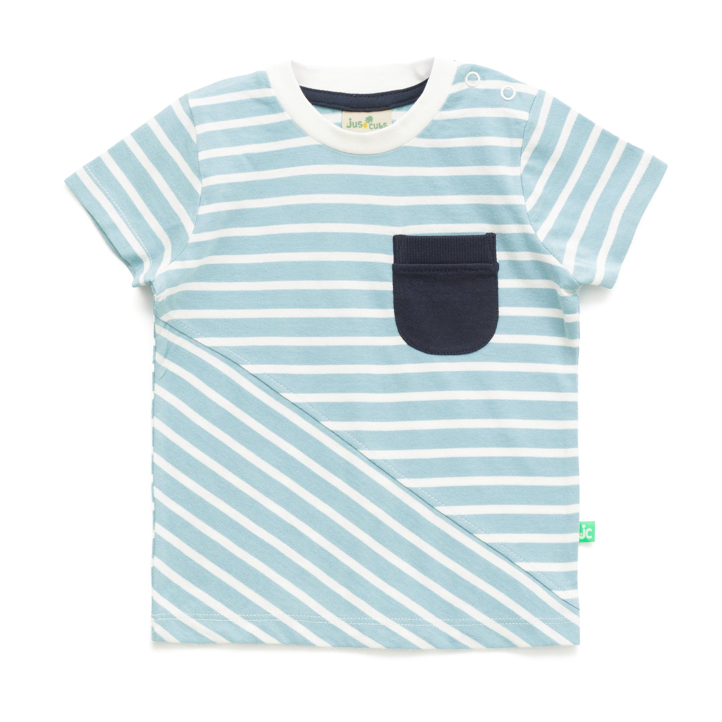 Baby Boy Striped T-Shirt and Navy Shorts Set with pocket