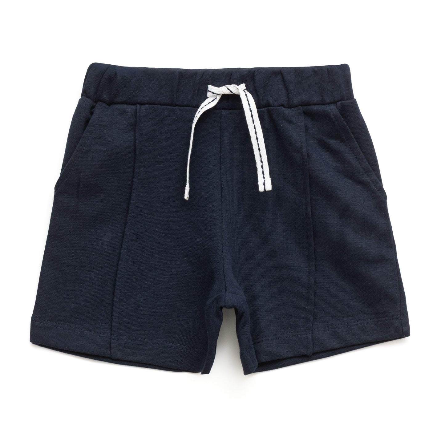 Baby Boy Striped T-Shirt and Navy Shorts Set with pocket