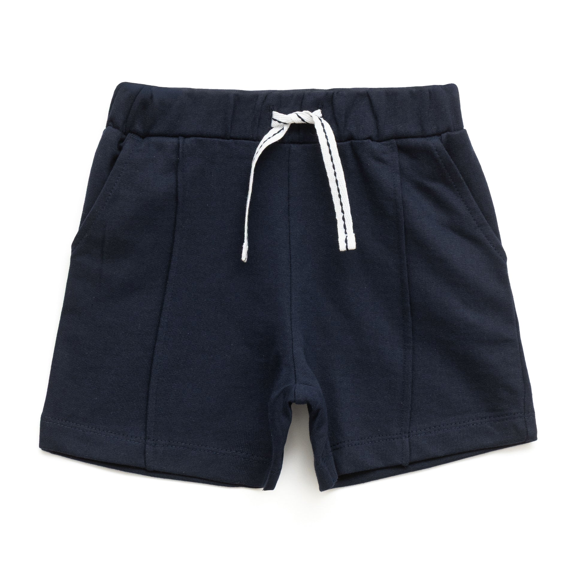 Baby Boy Striped T-Shirt and Navy Shorts Set with pocket