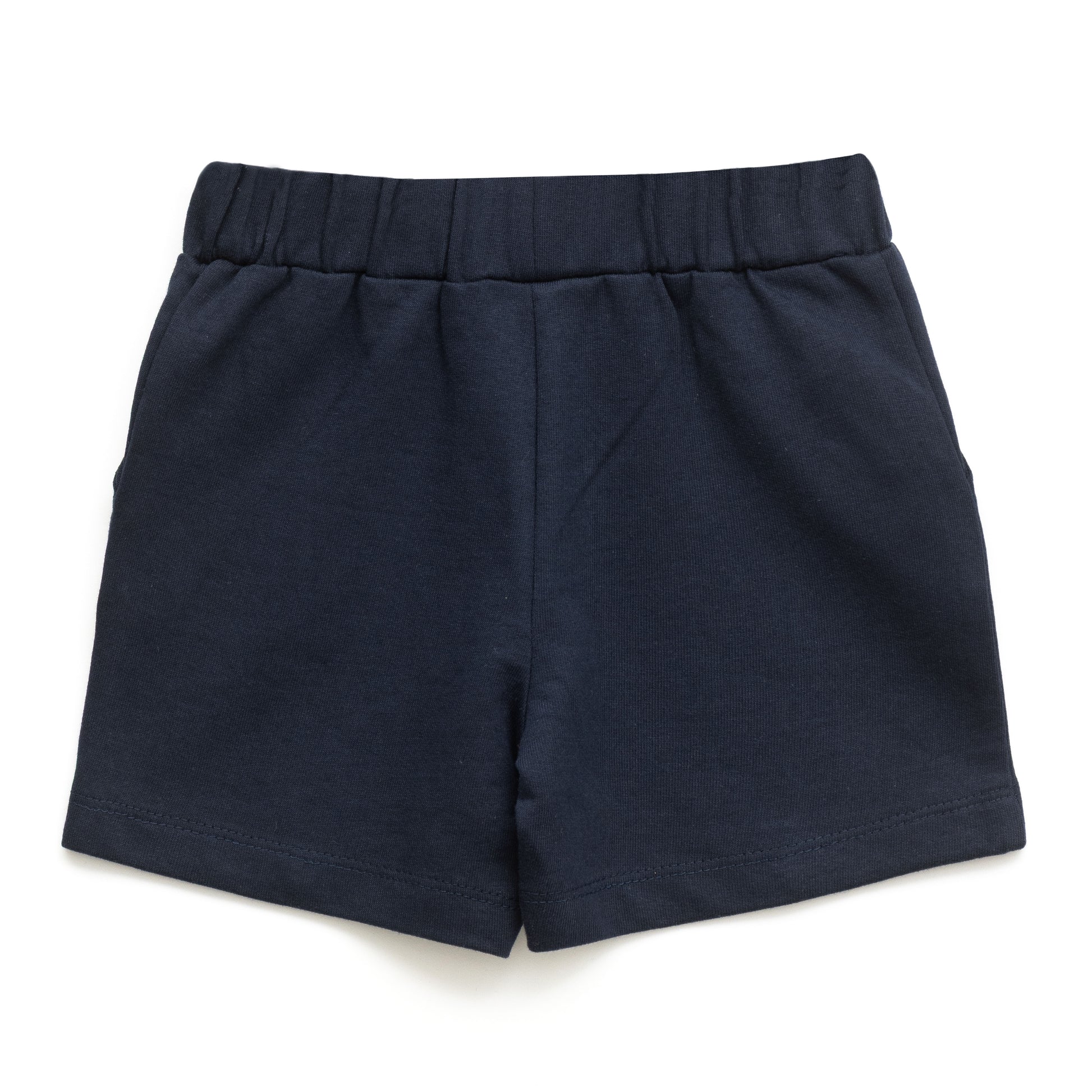 Baby Boy Striped T-Shirt and Navy Shorts Set with pocket