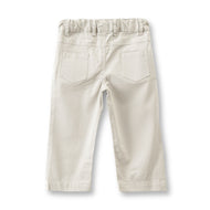 Boys' Grey Solid Cotton Pants – Everyday Comfort Fit & Adjustable Waist