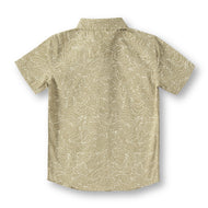 "Boys Cotton Casual Beige Abstract Print Short Sleeve Shirt"
