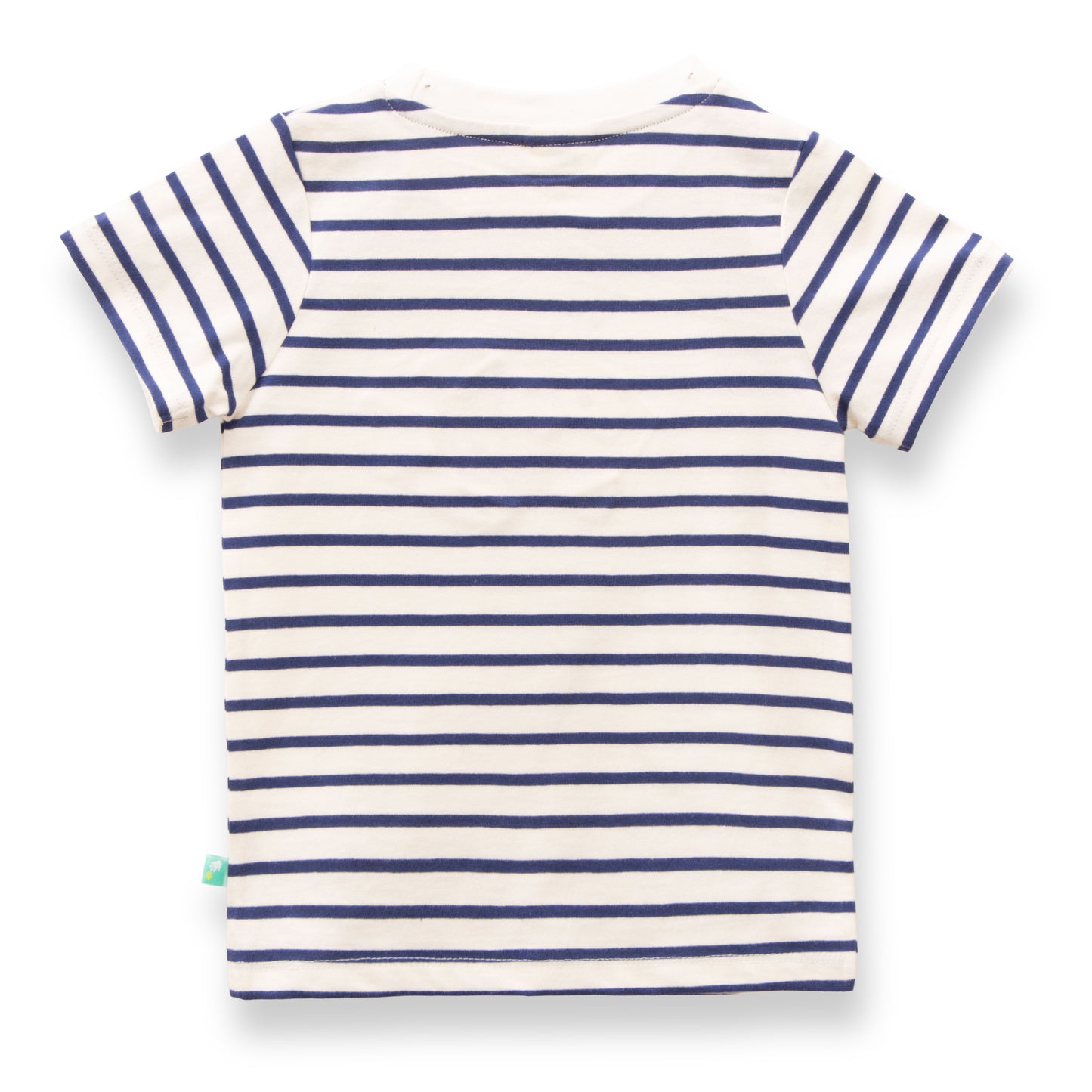 "Baby Boys' Summer Outfit Set – Striped Fish T-Shirt & Navy Drawstring Shorts"