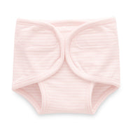 "Baby' Cotton Nappy Covers – Pack of 3 | Soft Adjustable Diaper Pants with Velcro – Pink Stripes & Floral Prints"