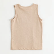 JusCubs Boys Beige Sleeveless Tank Top with Crocodile Pocket Print