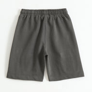 Boys Charcoal Grey Cargo Shorts with Utility Pockets