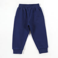 Boys Navy Blue Cotton Jogger Pants