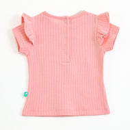 Baby Girls Cotton Co- Set | Ribbed Top & Shorts | Tassel Detail | Elastic Waist | Summer Outfit