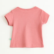 Baby Girls Pink Cosmic Cutie Graphic Printed Cotton T-Shirt