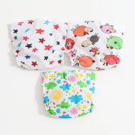 JusCubs Unisex Infant Tie-Up Reusable Cloth Nappy Set | Assorted Prints (Pack of 3)