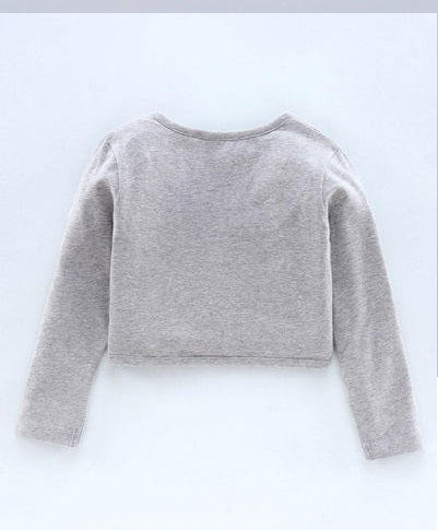 Full Sleeve 100% Cotton Soft Feel Bio Wash Cardigan - Grey